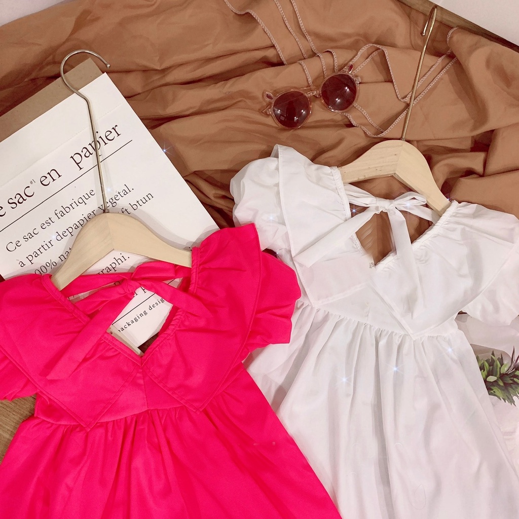 Váy cổ tim bèo hottrend cho bé AM956 TTR220