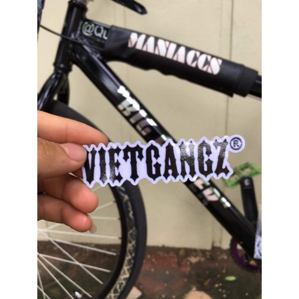 LOGO VIETGANGZ  DÁN - XE ĐẠP- XE MÁY - GƯƠNG- TỦ-LAPTOP-..v..v