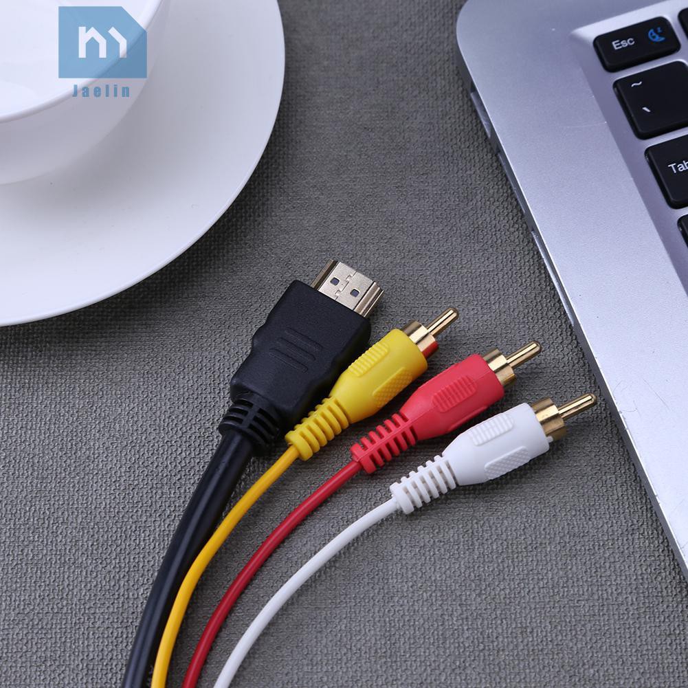 Cáp âm thanh mạ vàng 1.5M chất lượng cao từ HDMI sang 3RCA AV cho TV Set-Box