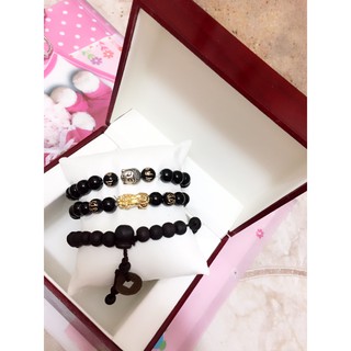 Vòng tay tỳ hưu Thạch anh đen 8 ly