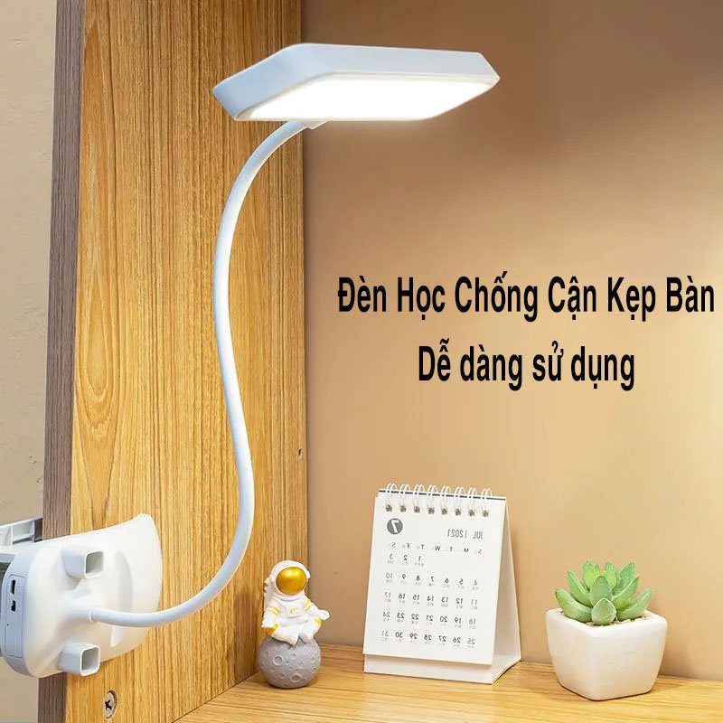 Đèn Bàn Học, Đèn Kẹp Bàn Học Đọc Sách, Làm Việc, Chống Mỏi Gây Hại Cho