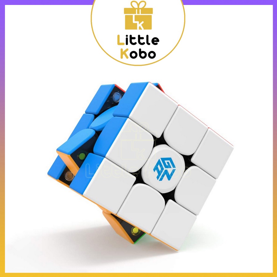 Rubik Gan 354M V2 Nam Châm Cao Cấp Rubic 3x3 3 Tầng Stickerless Không Viền Gan 354 V2 M