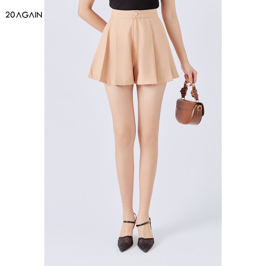 Quần short nữ dáng xòe xếp ly 20AGAIN, thiết kế trẻ trung, hiện đại SVA1539 | BigBuy360 - bigbuy360.vn