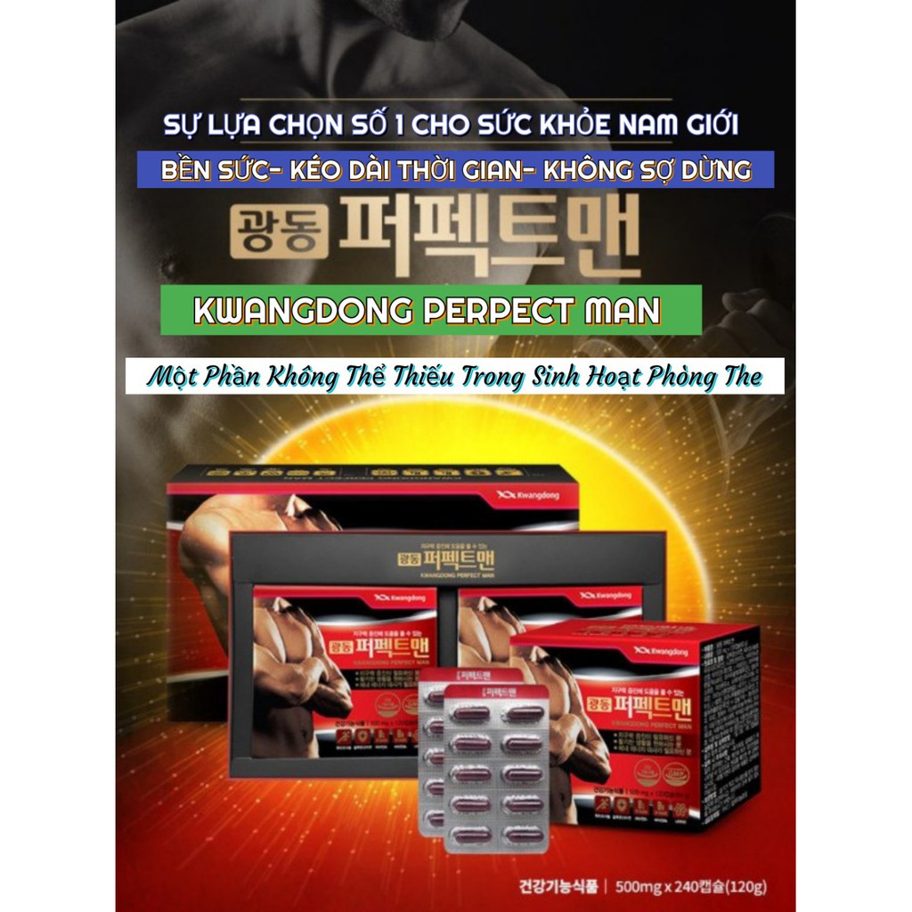 Viên Uống Tăng cường Sinh Lý Nam Giới KWANGDONG PERFECT MAN Hàn Quốc, Hộp 120 viên | BigBuy360 - bigbuy360.vn