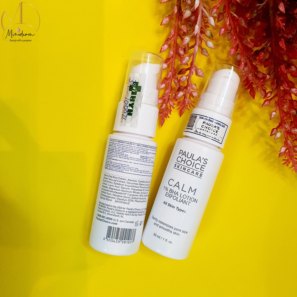 Tẩy tế bào chết Paula's Choice Skincare Calm 1% BHA Lotion Exfoliant cho da nhạy cảm 30ml