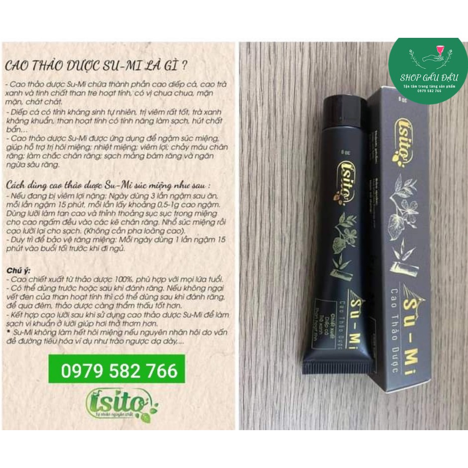 CAO THẢO DƯỢC SUMI 100G- CHĂM SÓC RĂNG MIỆNG TOÀN DIỆN NHƯ NHIỆT MIỆNG, HÔI MIỆNG, CHÁY MÁU CHÂN RĂNG...