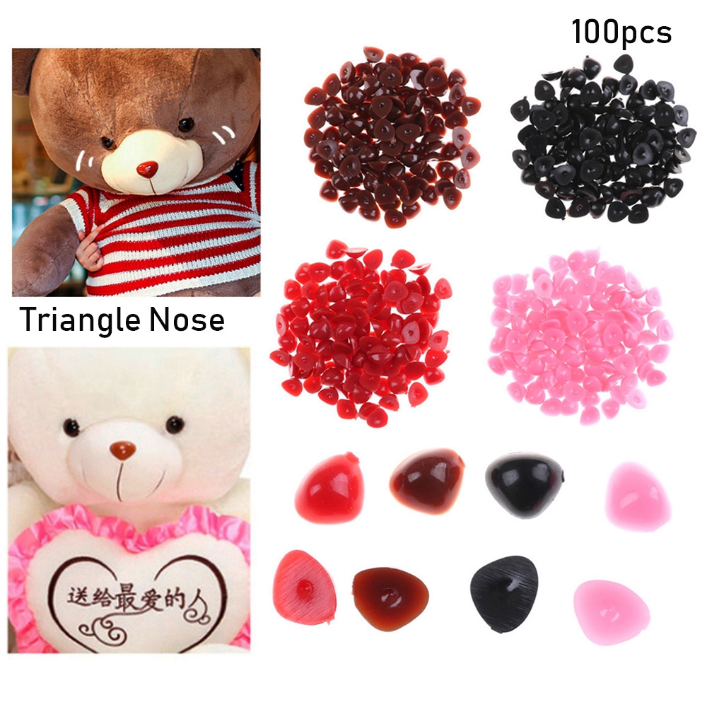 Set 100 Nút Nhựa Hình Tam Giác/Tam Giác Nhiều Màu Làm Búp Bê/ Búp Bê DIY