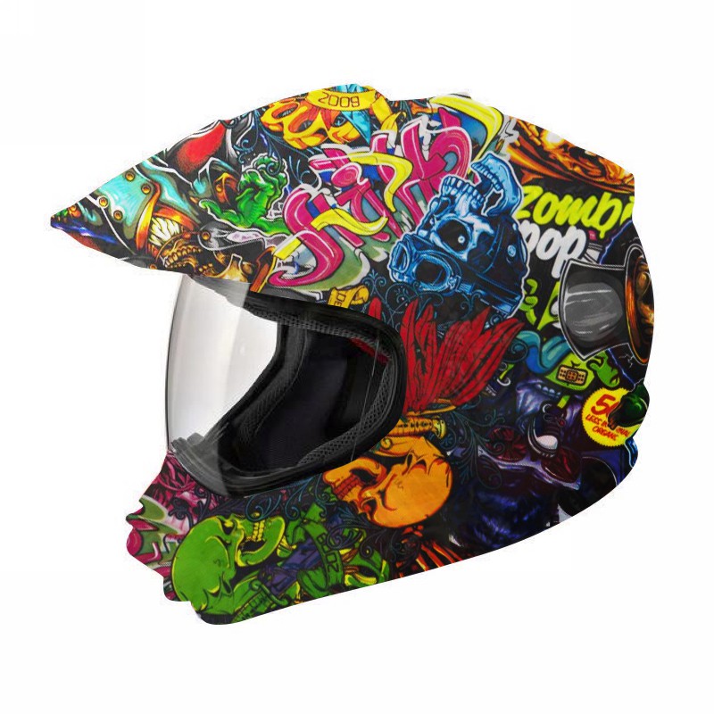 Miếng dán in chuyển nước họa tiết đầu lâu kích thước 50x100cm