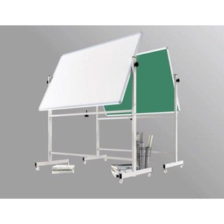 Bảng từ di động 2 mặt xanh trắng tặng kèm bút + nam châm bảng 80 x 120cm