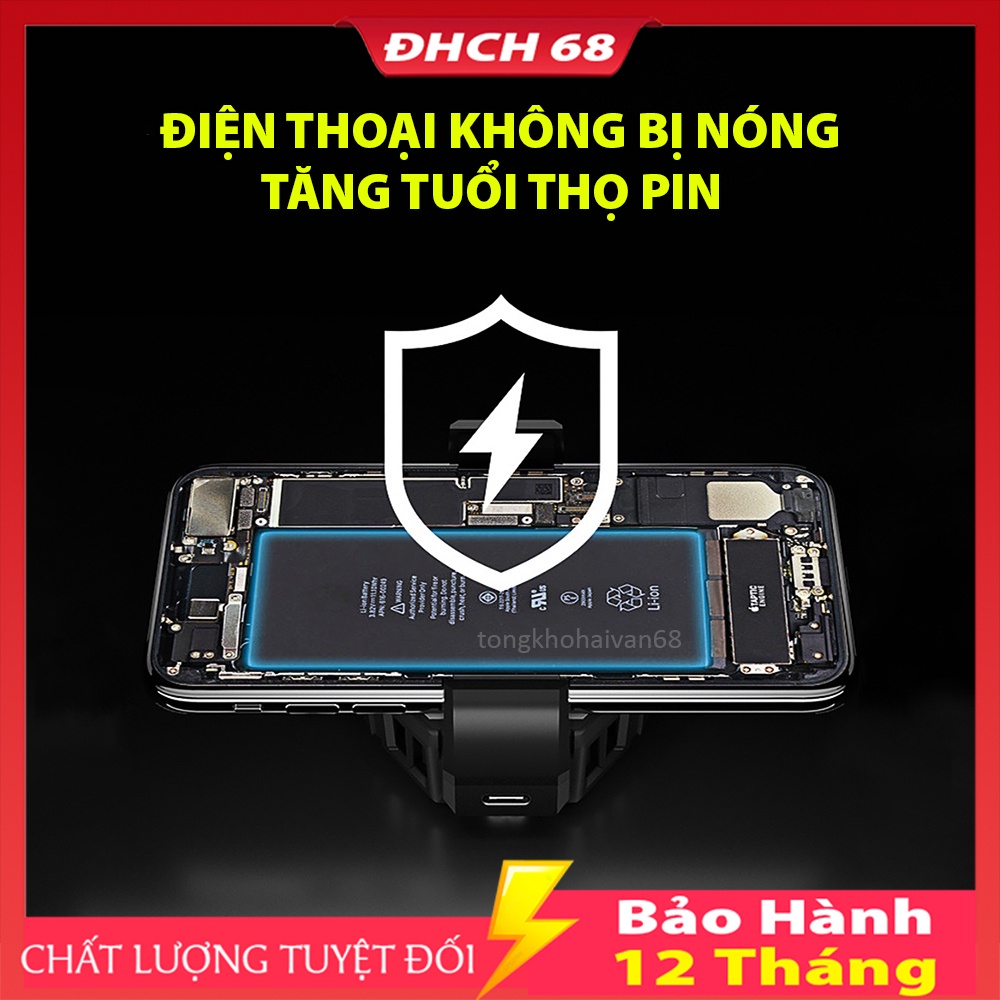 Quạt Tản Nhiệt Điện Thoại Sò Lạnh MEMO DL05 Chơi PUBG FF ROS Siêu Lạnh, Hiển Thị Nhiệt Độ, LED RGB, Kẹp 2 Chiều Cao Cấp
