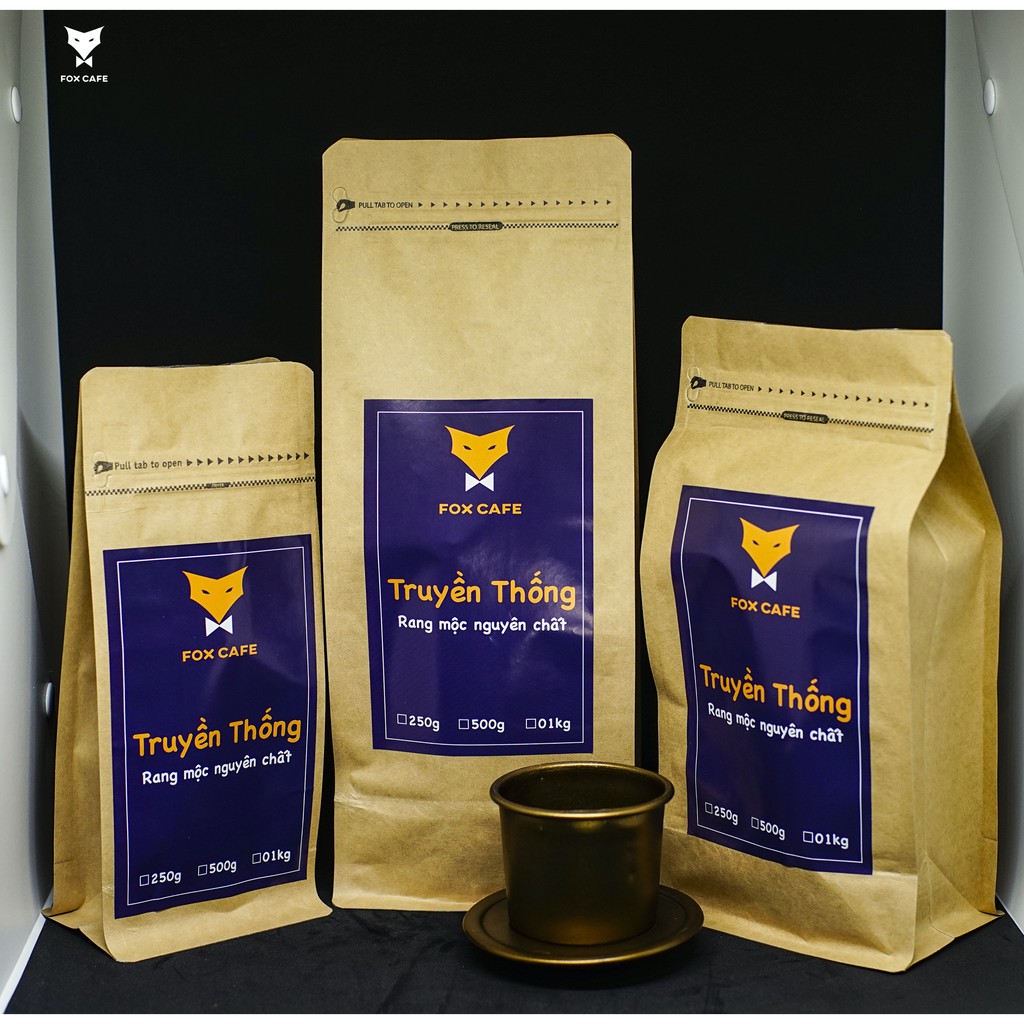 Cà phê nguyên chất Robusta 500g - FOX CAFE - Truyền Thống