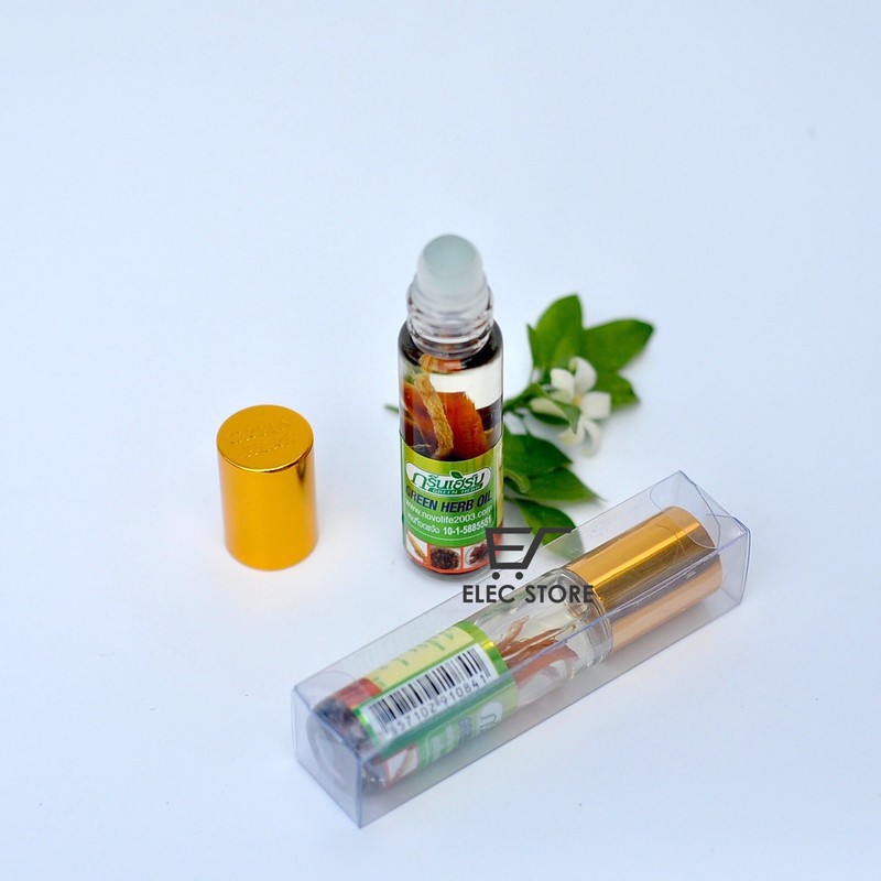 [Rẻ vô địch] Dầu Gió Thảo Dược Sâm Thái Lan Chính Hãng Green Herb Oil 8cc