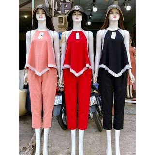Set Yếm Quần Ống Suông