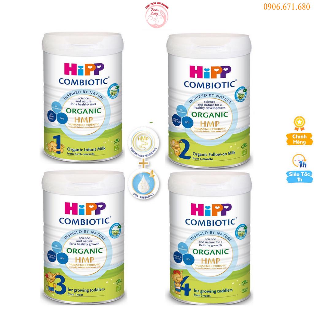 Sữa HiPP Organic HMP Mẫu Mới Số 1/2/3/4 Lon 800G Date 2024 - 1 Đổi 1 Nếu Lỗi NSX