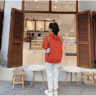 Set len gấu áo cam quần kem