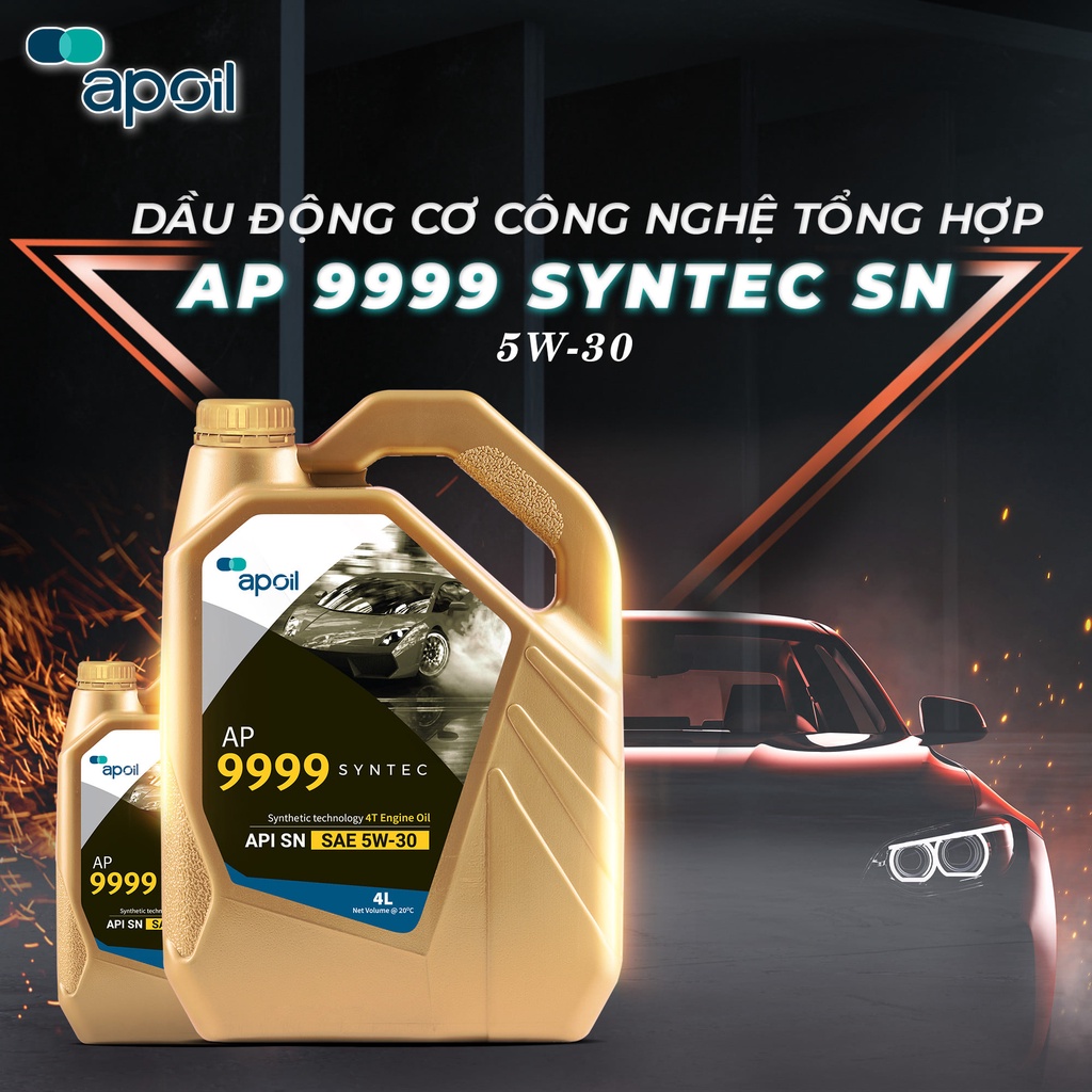 Dầu nhớt ô tô cao cấp AP OIL - AP 9999 SYNTEC 5W30 - Dung tích 4L/1L