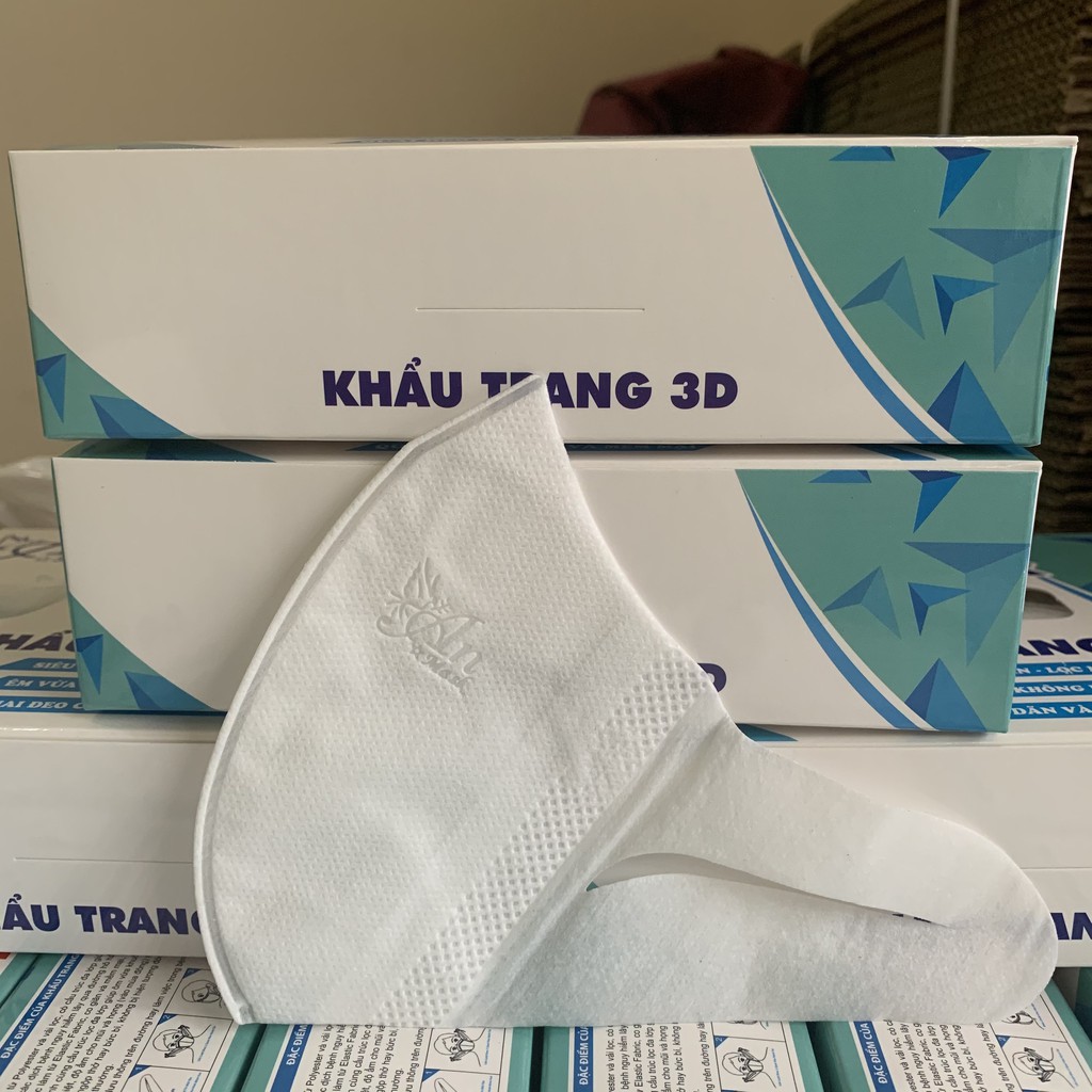 Khẩu trang 3D Mask An cao cấp công nghệ Nhật hộp đóng 50 cái chống bụi