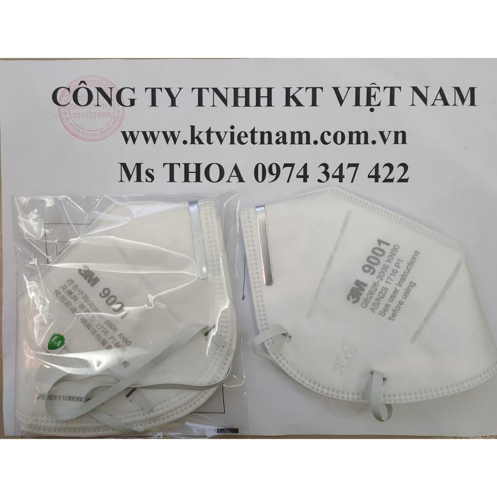 Combo 50 khẩu trang 3M 9001 lọc bụi PM2.5 tại hà nội nguyên seal