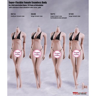 Tỷ lệ 1: 6 Tỷ lệ TBLeague S07C Mô hình cơ thể nữ Linh hoạt động Da nhợt nhạt Hình búp bê