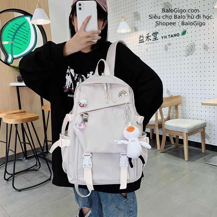 Ba lô nữ đi học tặng 4 sticker cực đẹp G251- BaloGigo