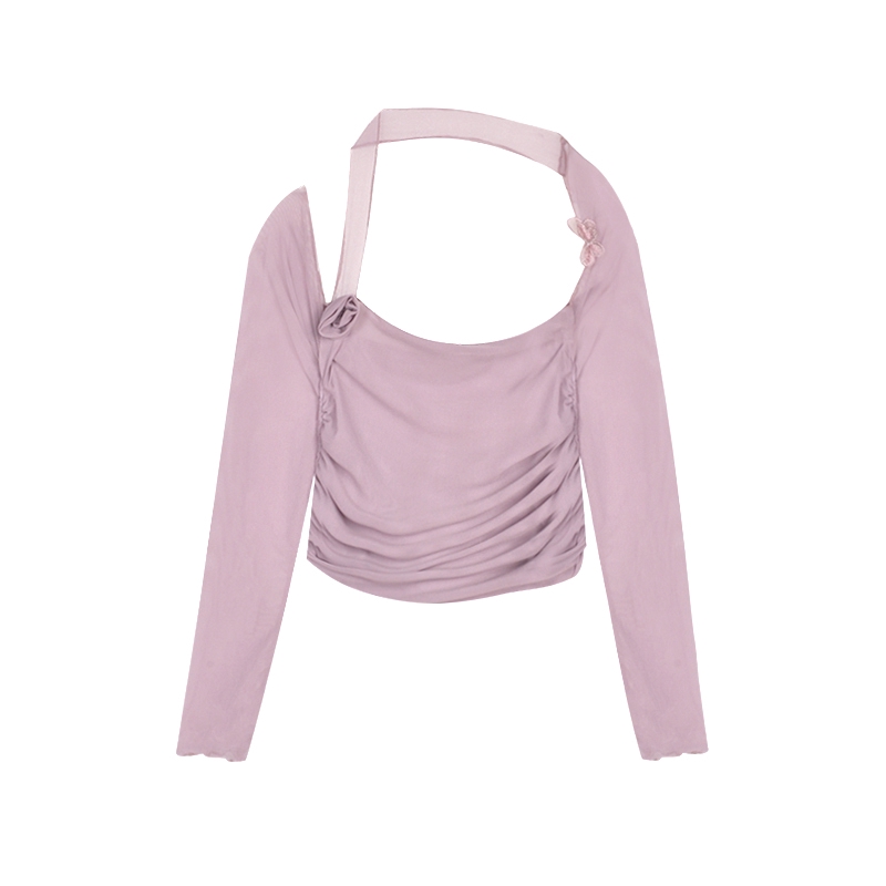 DUNEA Áo kiểu cổ vuông trễ vai che nắng gợi cảm thời trang cho nữ