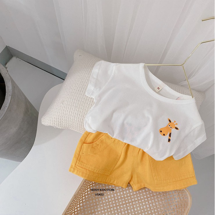 Set bộ họa tiết hươu cho bé gái