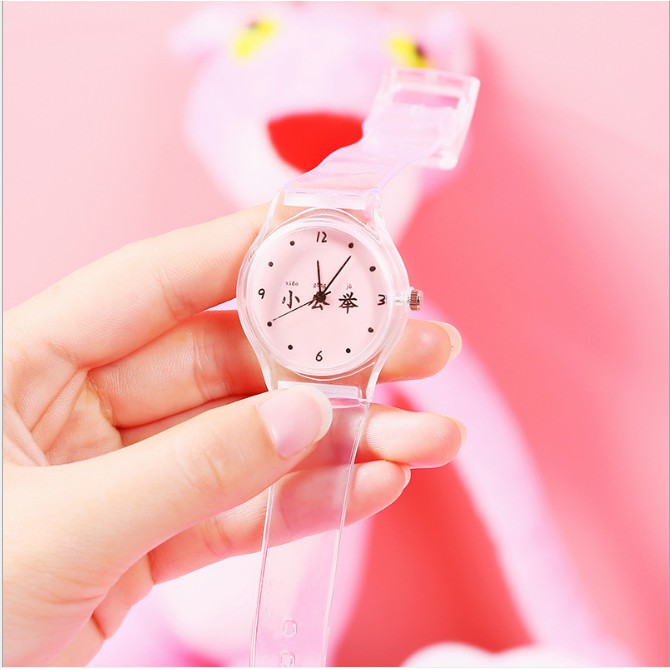  [Cute Girl] Đồng hồ nữ dây nhựa dẻo DND mặt hồng cực cute | BigBuy360 - bigbuy360.vn