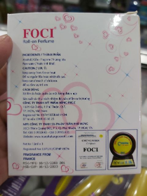 Nước hoa lăn Foci 12ml | BigBuy360 - bigbuy360.vn