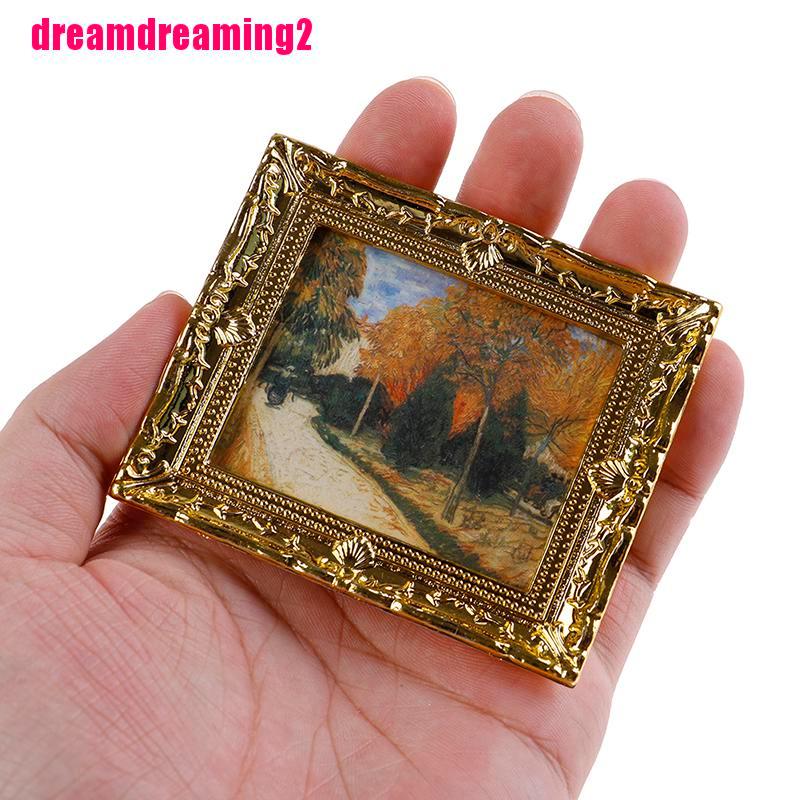 Mô Hình Tranh Sơn Dầu mini Tỉ Lệ 1: 1 Dùng Để Trang Trí Nhà Búp