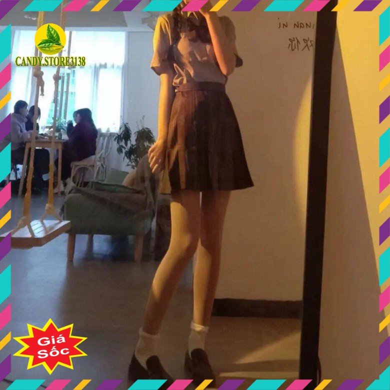 Set váy nữ gồm áo sơ mi trắng và chân váy Đen mùa hè chất liệu mềm mại siêu xinh freesize.Candy.store3138 | BigBuy360 - bigbuy360.vn