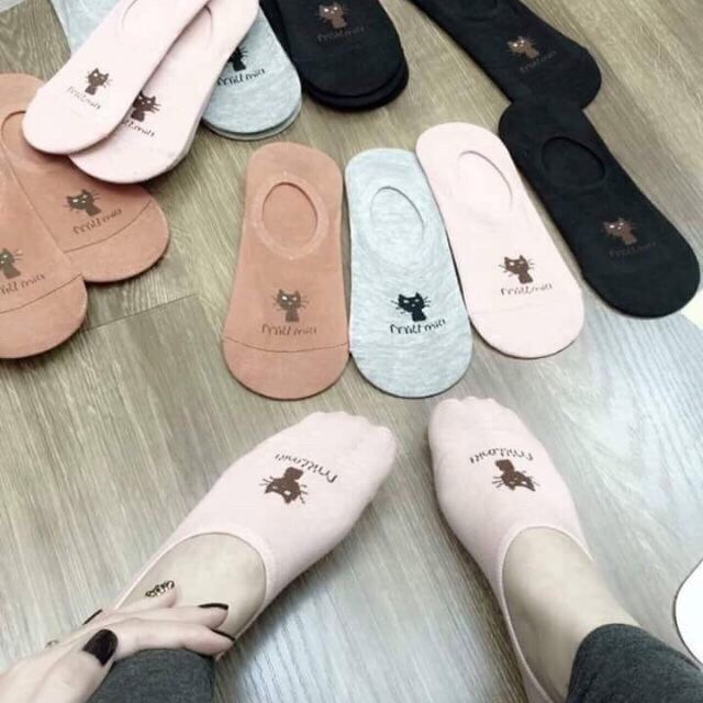 Set 5 Đôi Tất Hài Mèo Siêu Yêu Cho Bạn Gái