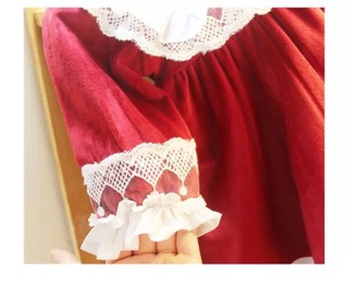 Váy đỏ xoè cổ trắng ! HÀNG ODER