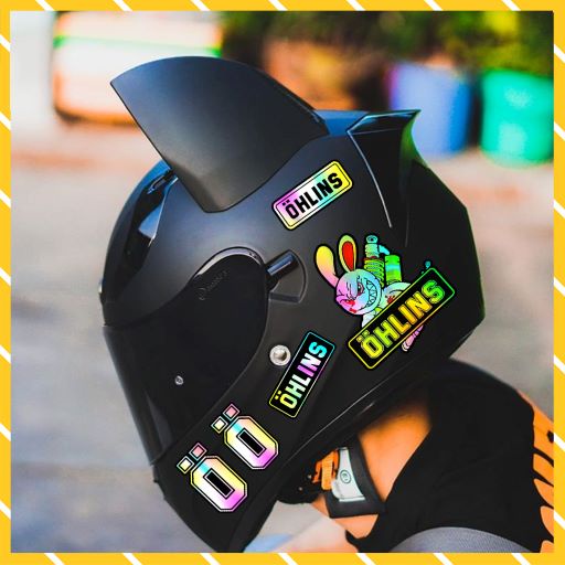Sticker Thỏ Ohlisn 7 Màu Mã Số 5x - 05 | Hình Dán Xe Máy Chống Nước Cắt Sẵn