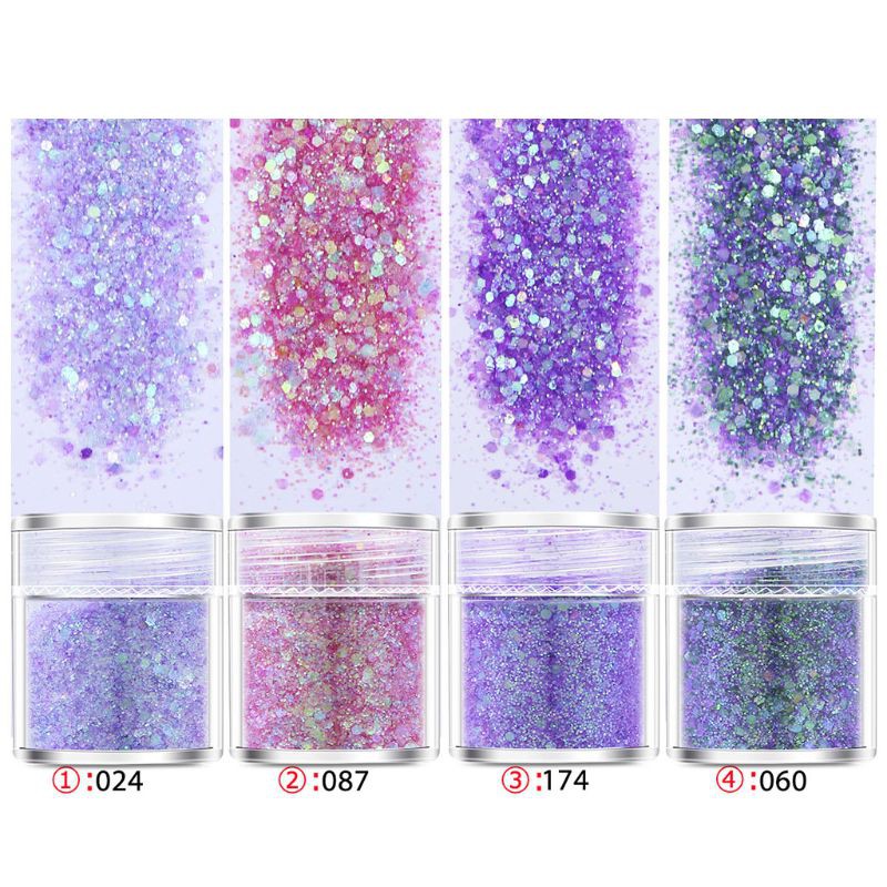 Set 4 Lọ Kim Tuyến Trang Trí Móng Tay Diy Chuyên Dụng