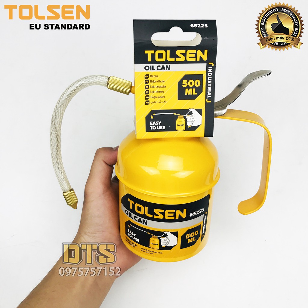 Bình châm nhớt kim loại công nghiệp cho máy móc cơ khí TOLSEN, ống nhựa dẻo linh hoạt