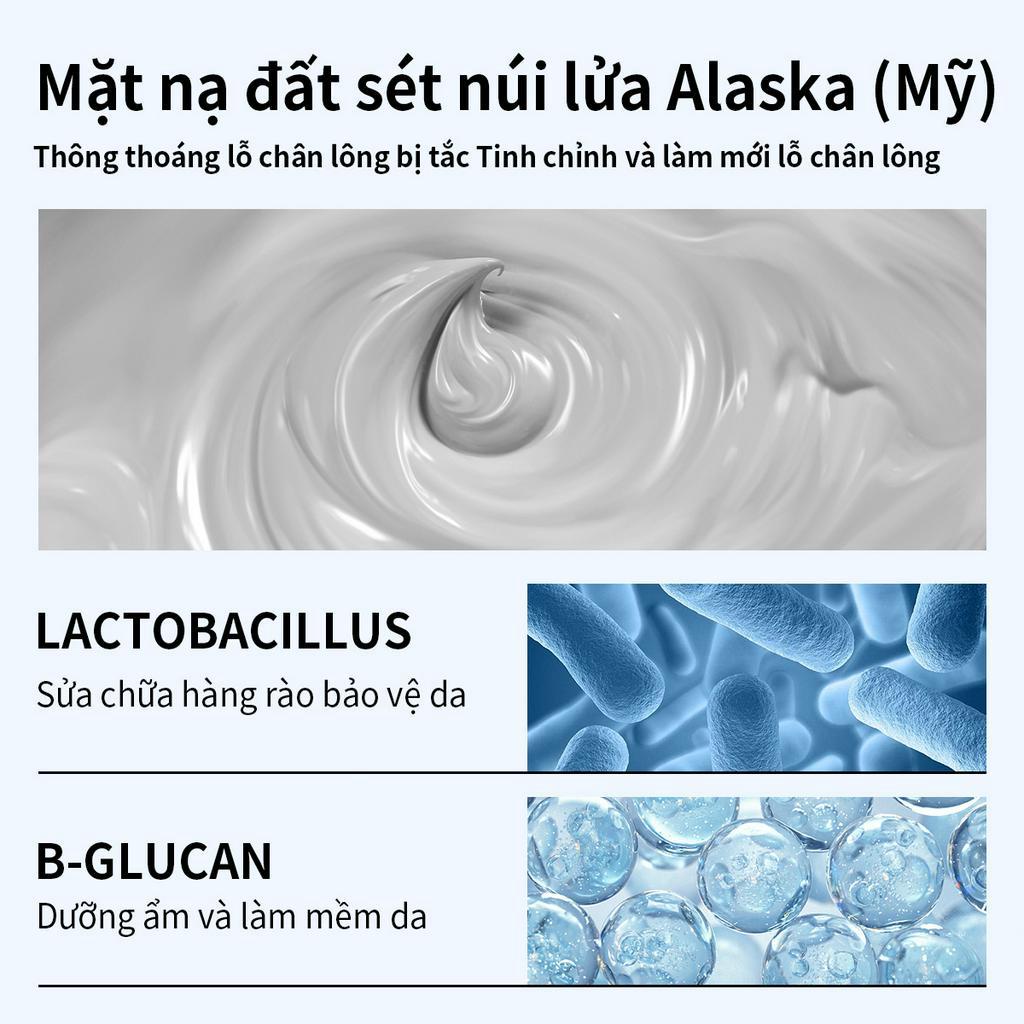 PAPA FEEL Mặt nạ đất sét núi lửa Alaska giúp làm sạch sâu và thu nhỏ lỗ chân lông chuyên dụng  55g