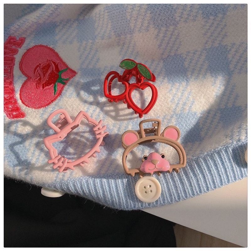 Kẹp Gắp Tóc Hình Kitty, Gấu, Cherry - KEP1178