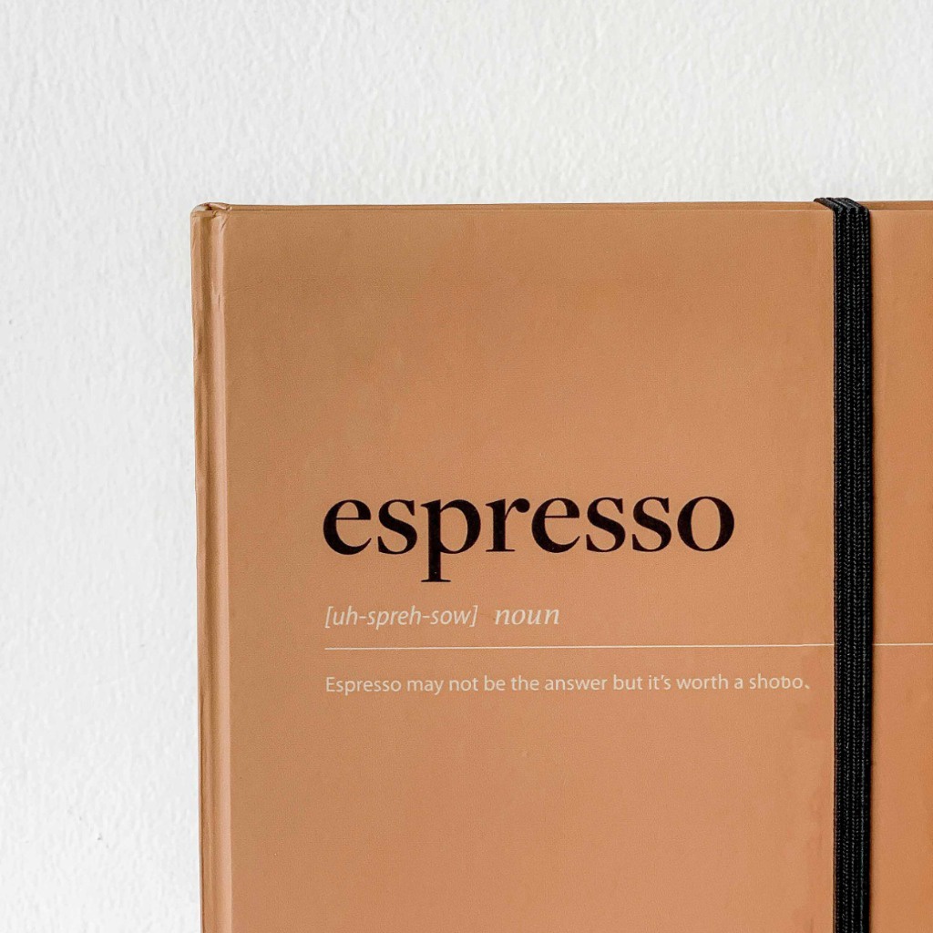 [Mã BMINCU50 giảm 50K đơn 250K] Sổ Crabit Coffeeine Espresso Dotted 180 Trang