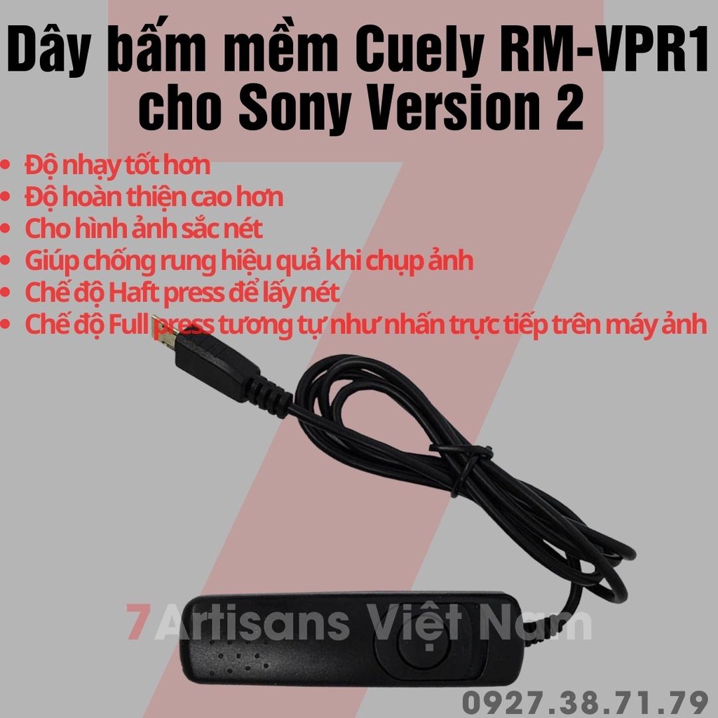 (CÓ SẴN) Dây bấm mềm Cuely RM-VPR1 cho Sony và RR-100 RR-90 cho Fujfilm bản Version 2 - Chính hãng Cuely