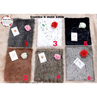 Thảm lông chụp ảnh sản phẩm combo mini