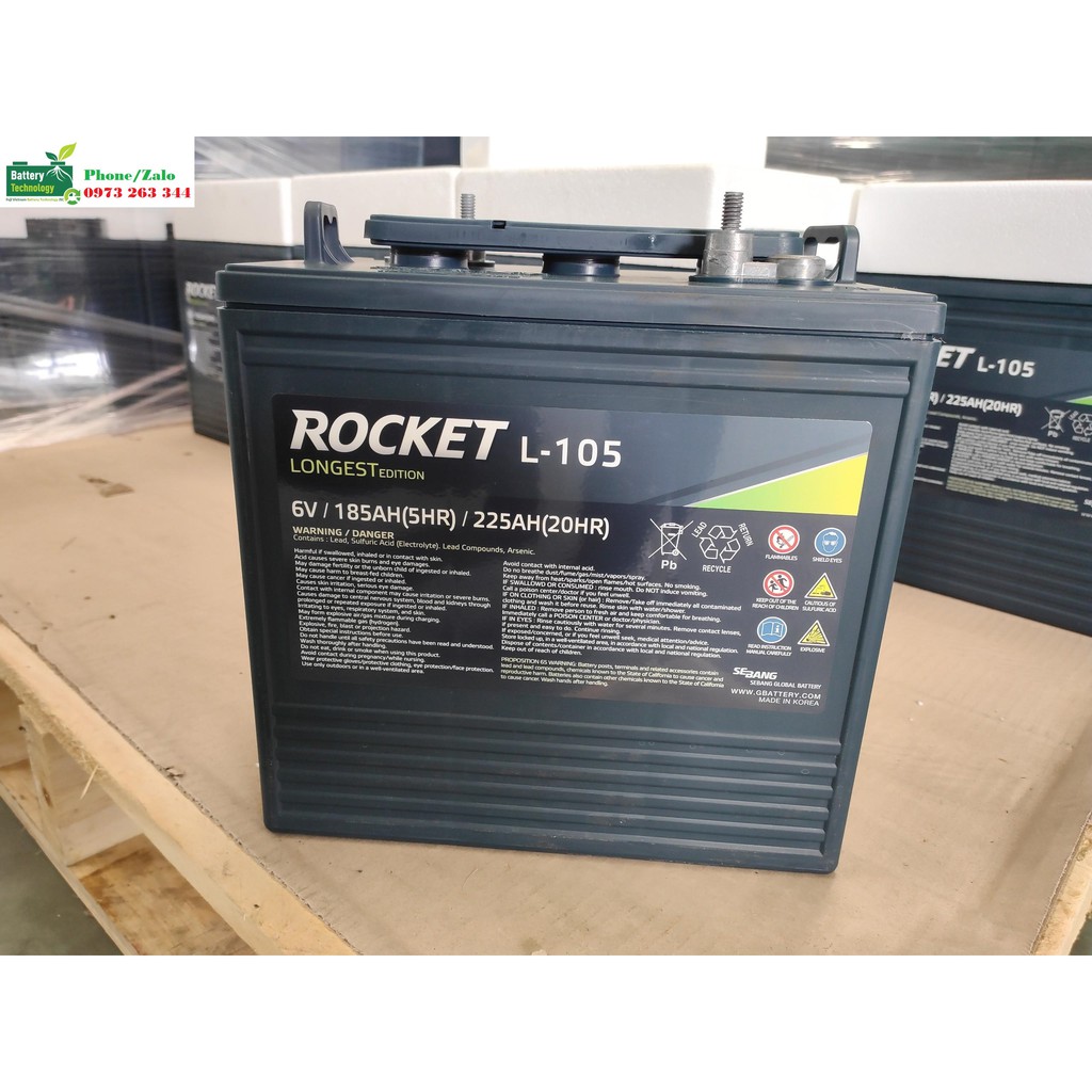 bình ắc quy xe điện Rocket L-105