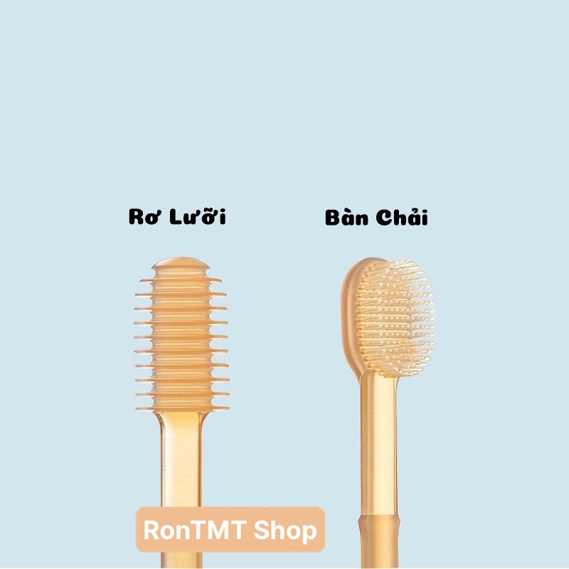 Sét Rơ Lưỡi + Bàn Chải Silicon Cho Bé 0-18 THÁNG