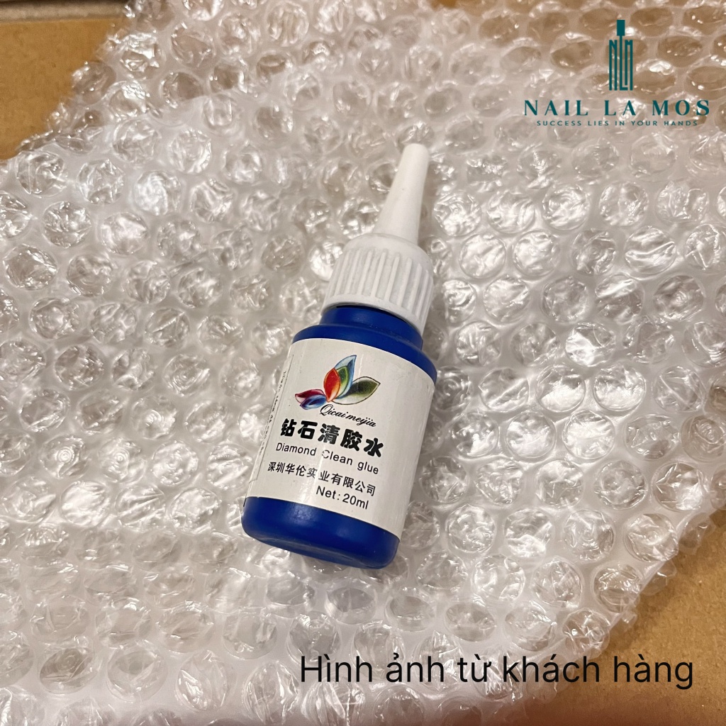 Nước làm sáng đá nail Diamond Clean Glue - nước tháo đá nail chuyên dụng cho dân làm móng (20ml)