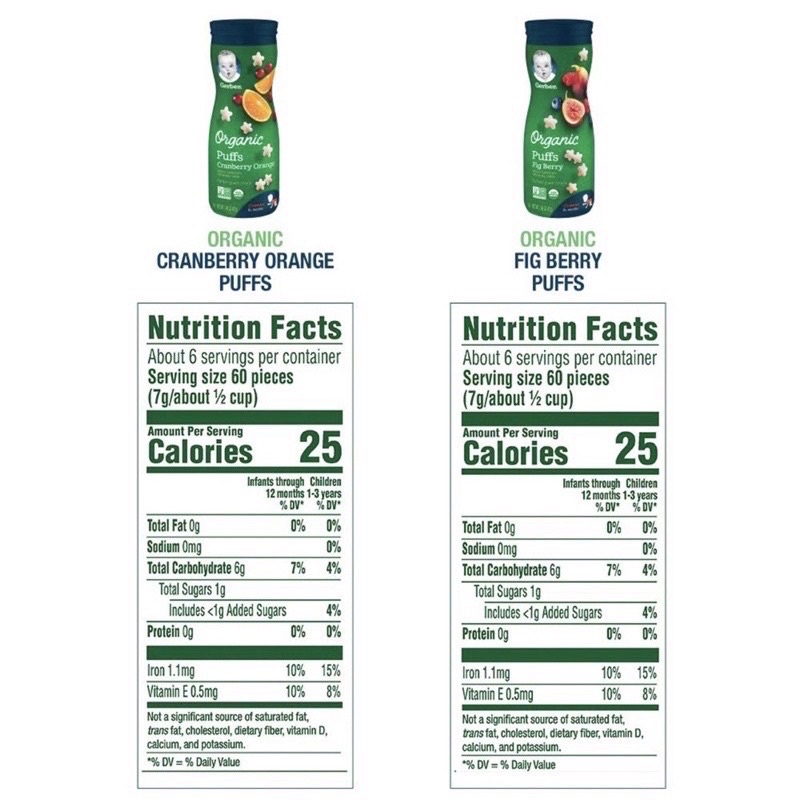 Bánh sao ăn dặm Gerber Organic cho bé từ 8 tháng tuổi