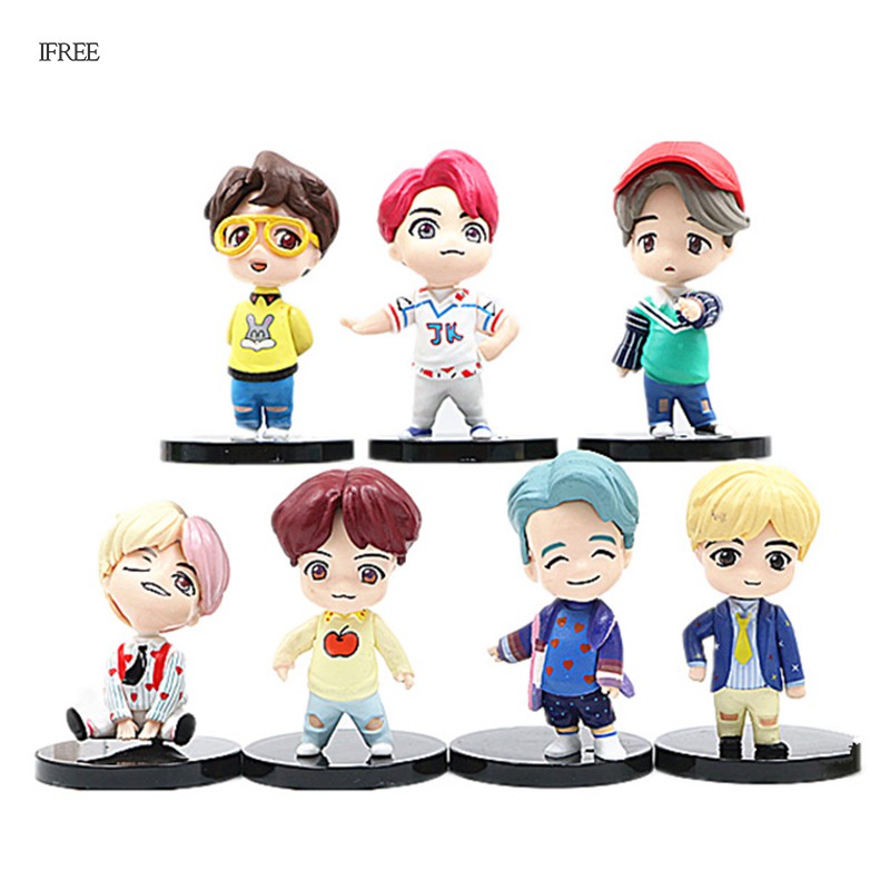 Set 7 Quạt Mini Hình Các Thành Viên Nhóm Nhạc Bts Dễ Thương