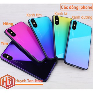 ỐP lưng Iphone X / Iphone 7 / 8 mặt kính đa sắc cầu vồng