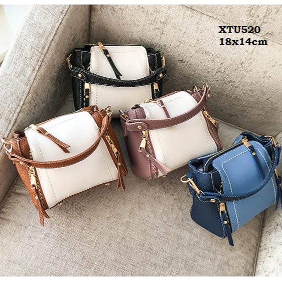 [Siêu Rẻ] XTU520 Túi đeo chéo da chần phong cách Hàn Quốc | BigBuy360 - bigbuy360.vn