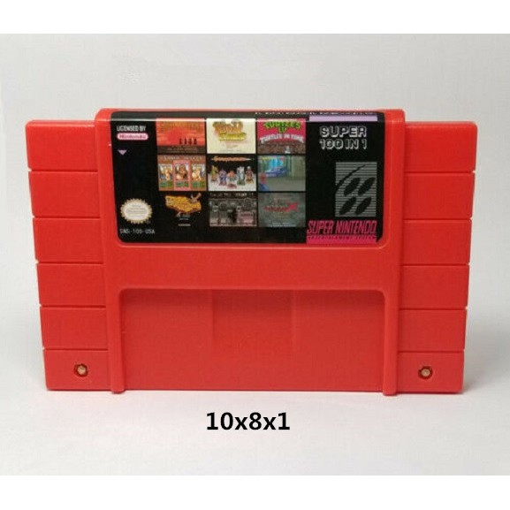 Băng Chơi Game Super 100 Trong 1 16-Bit US NTSC SNES Cho Super Nintendo