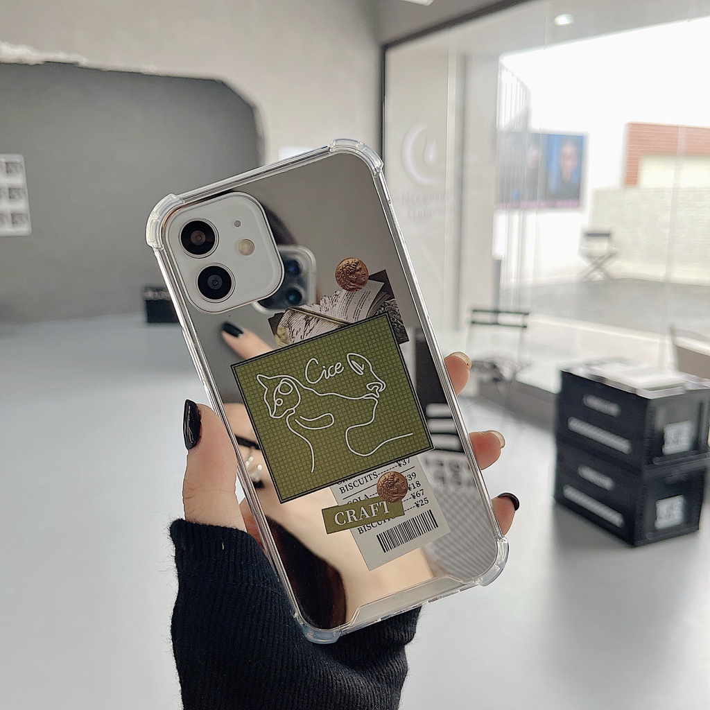 Ốp lưng iphone Ốp Điện Thoại TPU silicone Mặt Gương Thời Trang Cho iPhone 11 pro max X Xr Xs max 7 8 Plus 13 14pro pro max Dinuo case