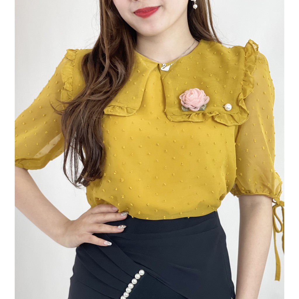 [Mã WASTUP giảm 10% tối đa 30K đơn 99K] Áo sơ mi nữ Thiết Kế Voan Tơ Tay Lỡ EMVY- H12 | BigBuy360 - bigbuy360.vn